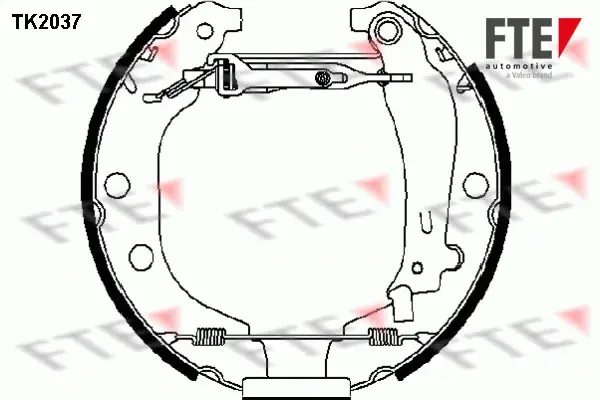Комплект тормозных колодок FTE TK2037 (фото 1)