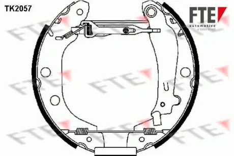 Комплект тормозных колодок FTE TK2057