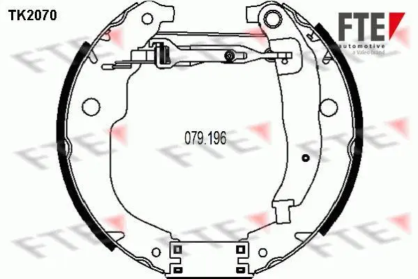 Комплект тормозных колодок FTE TK2070 (фото 1)