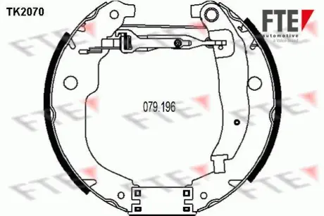 Комплект тормозных колодок FTE TK2070
