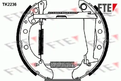Комплект тормозных колодок FTE TK2236