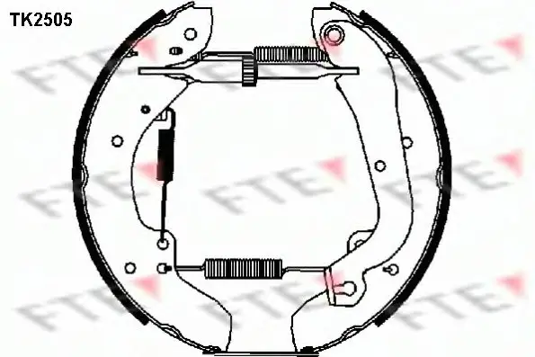 Комплект тормозных колодок FTE TK2505 (фото 1)
