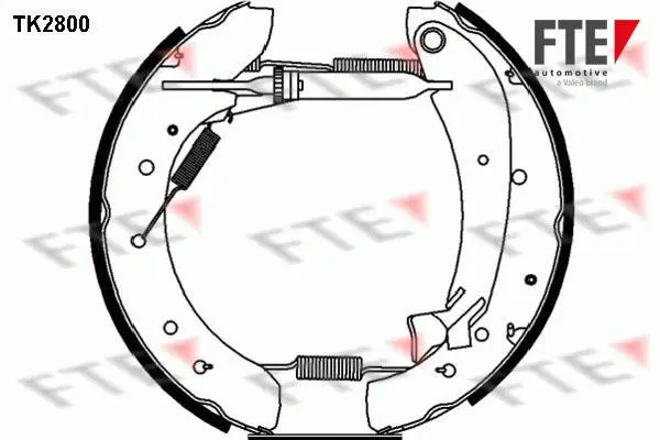 Комплект тормозных колодок FTE TK2800 (фото 1)