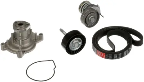 Водяной насос + комплект ручейковых ремней GATES KP76PK1735