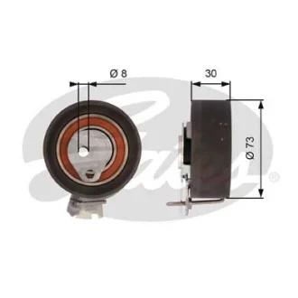 Натягувачі ролики приводу ГРМ (вир-во Gates) GATES T43157