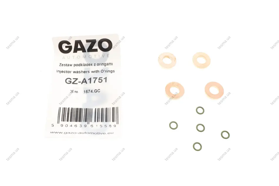 Шайба під форсунку Ford Mondeo/Focus 2.0 TDCi 10- (к-кт 4шт) (+ ущільнювачі) GAZO GZ-A1751 (фото 1)