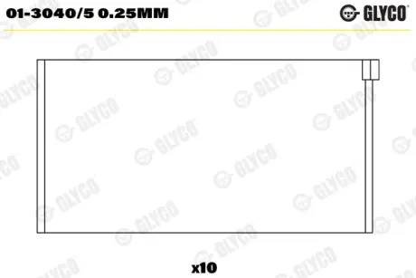 Автозапчасть GLYCO 01-3040/5 0.25MM