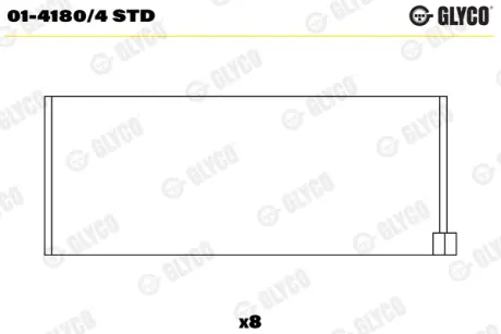 Вкладиші шатунні GLYCO 01-4180/4 STD