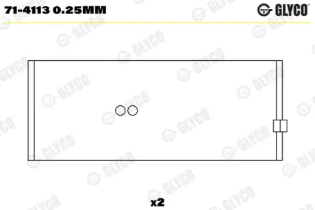 Вкладиші шатунні GLYCO 71-4113 0.25MM