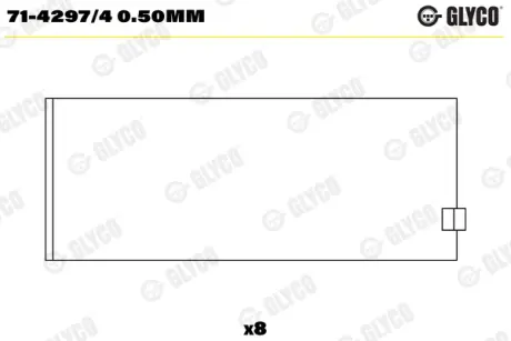 Подшипник скольжения PL 0.50MM GLYCO 7142974050MM