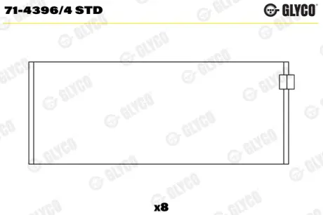 Вкладиш шатунний GLYCO 7143964STD