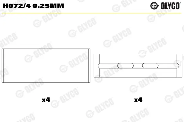 Автозапчасть GLYCO H0724025MM (фото 1)