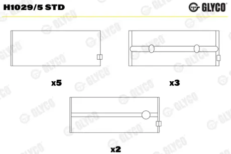 Автозапчасть GLYCO H1029/5 STD