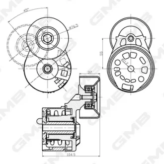 Ролік натяжний ременя генератора Ford Transit 00–06 2.0D /2.4 Duratorq GMB GAT32340