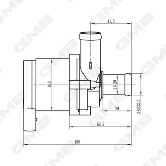 Насос водяний додатковий електричний Audi A4/S4/S4/ VW Transporter T5/T6 GMB GEWVW002