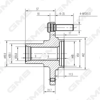 Ступиця колеса переднього Hyundai Accent/Getz GMB GH10310