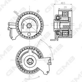 Натягувач ременя ГРМ Peugeot 206/207/307/Partner/ Citro?n Berlingo/C3/C4 (TU3/TU5) GMB GTB0230