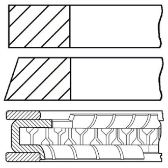 Комплект поршневих кілець GOETZE 0844590000