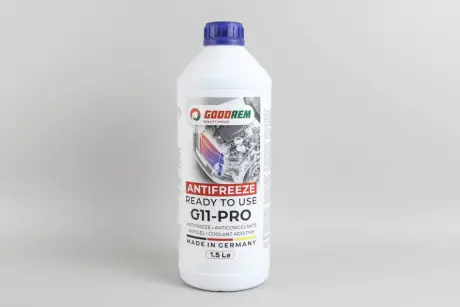 Антифриз G11 BLUE (синій) -38°C готовий (1.5L) (GERMANY) GOODREM R38G11BLU015