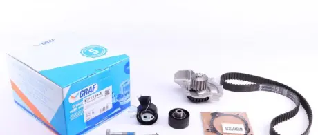 Water pump and timing belt kit. Комплект водяної помпи та ременя ГРМ GRAF KP11101