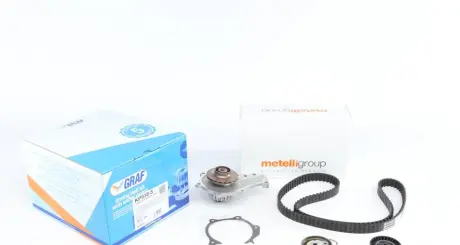 Water pump and timing belt kit. Комплект водяної помпи та ременя ГРМ GRAF KP9385
