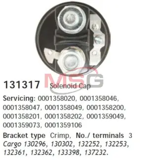 Кришка втягуючого реле HC-CARGO 131317