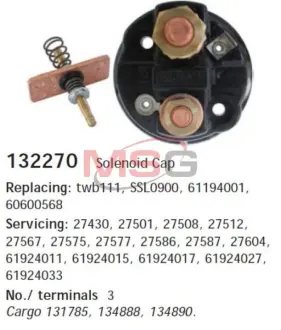 Кришка втягуючого реле HC-CARGO 132270