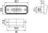 Ліхтар освітлення номерного знаку, 12 V HELLA PAGID 2KA010278317 (фото 2)