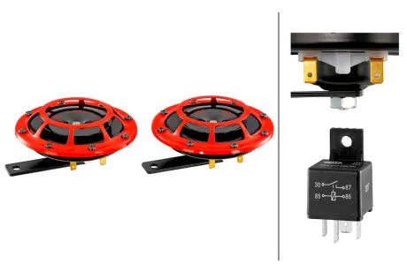 Сигнал звуковий Hella Super Tone B133 (комплект) червоний HELLA PAGID 3AG003399801