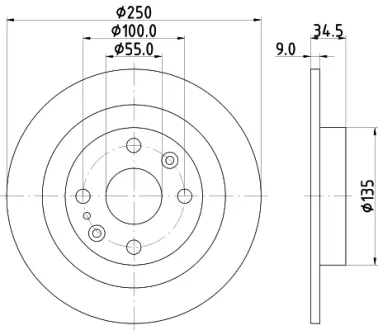 Тормозной диск HELLA PAGID 50203