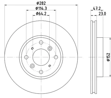 Тормозной диск HELLA PAGID 50216