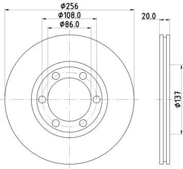 Тормозной диск HELLA PAGID 50218