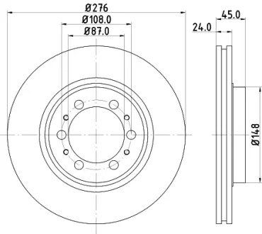 Тормозной диск HELLA PAGID 50219