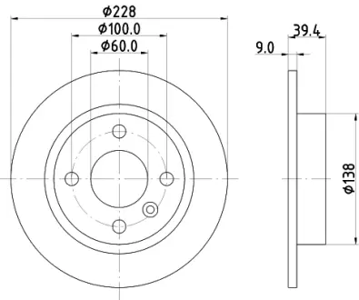 Тормозной диск HELLA PAGID 50223