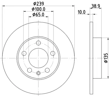 Тормозной диск HELLA PAGID 50224