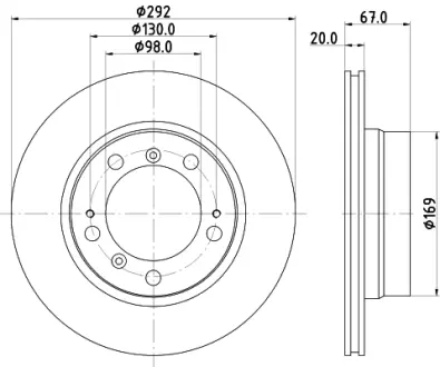 Тормозной диск HELLA PAGID 50226