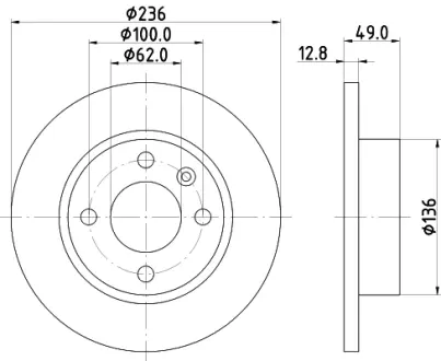 Тормозной диск HELLA PAGID 50230