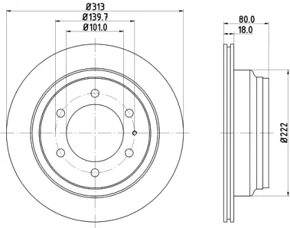 Тормозной диск HELLA PAGID 50234