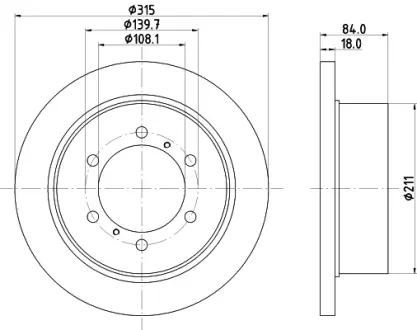 Тормозной диск HELLA PAGID 50238