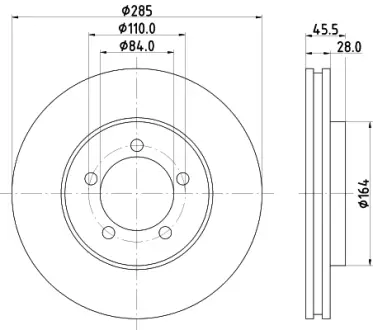 Тормозной диск HELLA PAGID 50241