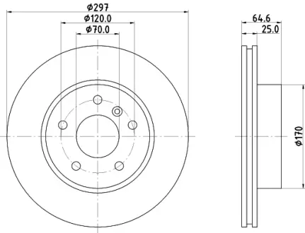 Тормозной диск HELLA PAGID 50242