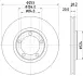 Тормозной диск HELLA PAGID 50243 (фото 1)