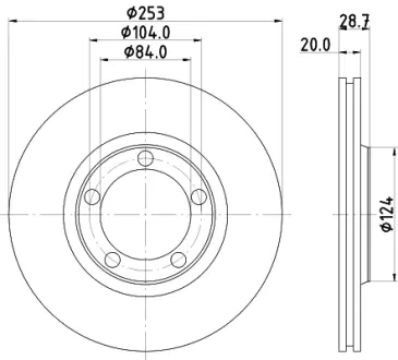 Тормозной диск HELLA PAGID 50243