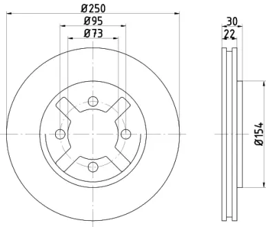 Тормозной диск HELLA PAGID 50247