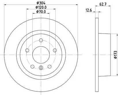 Тормозной диск HELLA PAGID 50248