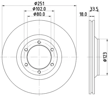 Тормозной диск HELLA PAGID 50250