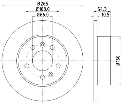 Тормозной диск HELLA PAGID 50251