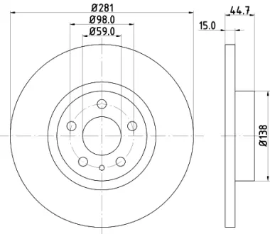 Тормозной диск HELLA PAGID 50252