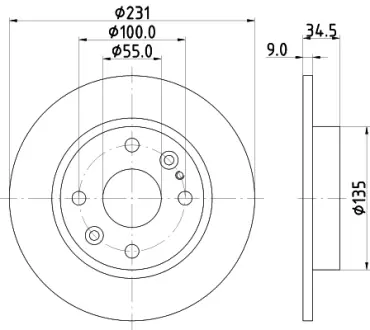 Тормозной диск HELLA PAGID 50254