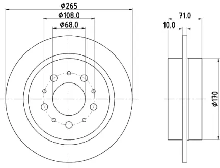 Тормозной диск HELLA PAGID 50261